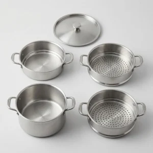 Mini Stainless Steel Steamers, 8 in – set