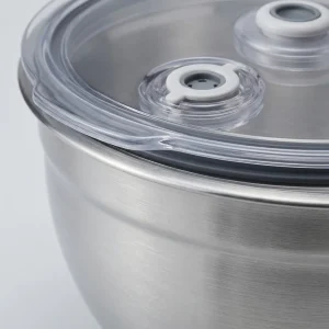 Stainless Mixing Bowl Set with Vacuum Seal Lids, 6 pc – detail